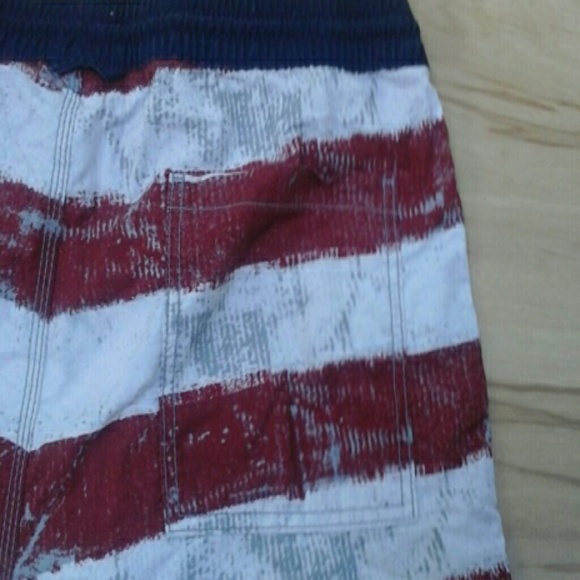 Mossimo Patriotic American Flag Stars & Stripes  Swim Trunks Swim Suit Medium - Picture 3 of 5